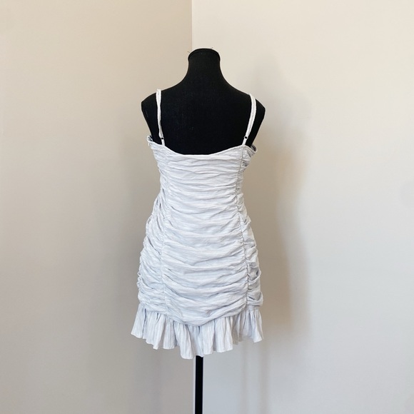 Lioness ruched mini dress, baby blue - Picture 2 of 4